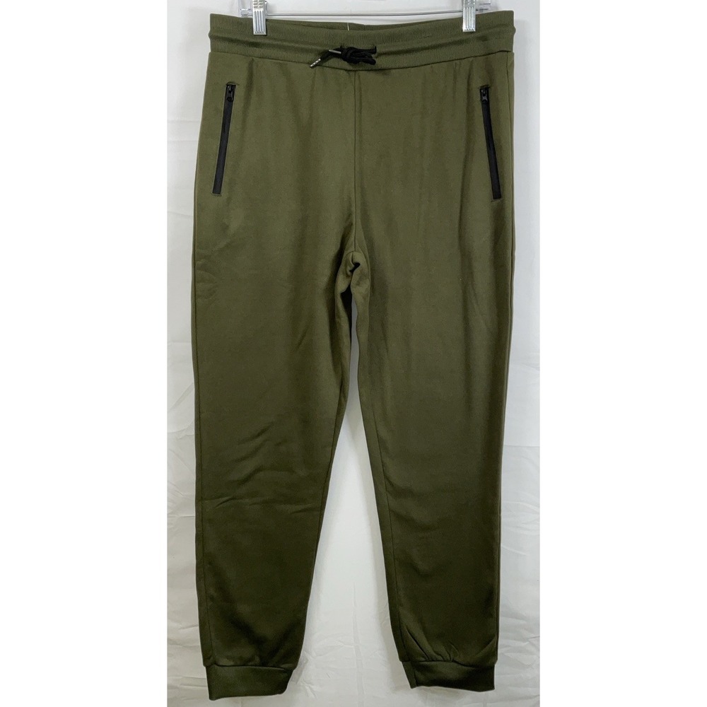NWOT Men's Rudolph Sportswear Zip Pocket Jogger Sweatpants Army‎ Green - XL
